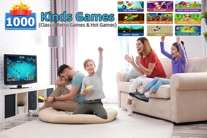 HDMI Musical Electronic Dance mat with a Camera, a 64G Large Memory Card, Including 1000 Games,650 Songs,81 Music Videos,for Single/Double Users, a Luxurious Gift for Boys and Girls