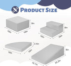 6-Piece Soft PU Leather Toddlers Climbing Toys, Baby Foam Climbing Blocks for Kids 3, Baby Climbing Structures Play Gym for Toddlers, Indoor Climb and Crawl Activity Play Set