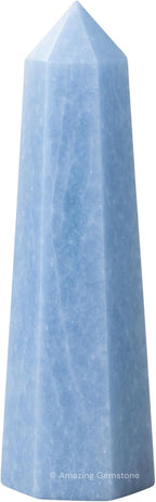 Amazing Gemstone Blue Calcite Celestite Crystal Towers ~ Natural Healing Crystal Point Obelisk for Reiki Healing and Crystal Grid (2" to 3" Inch)