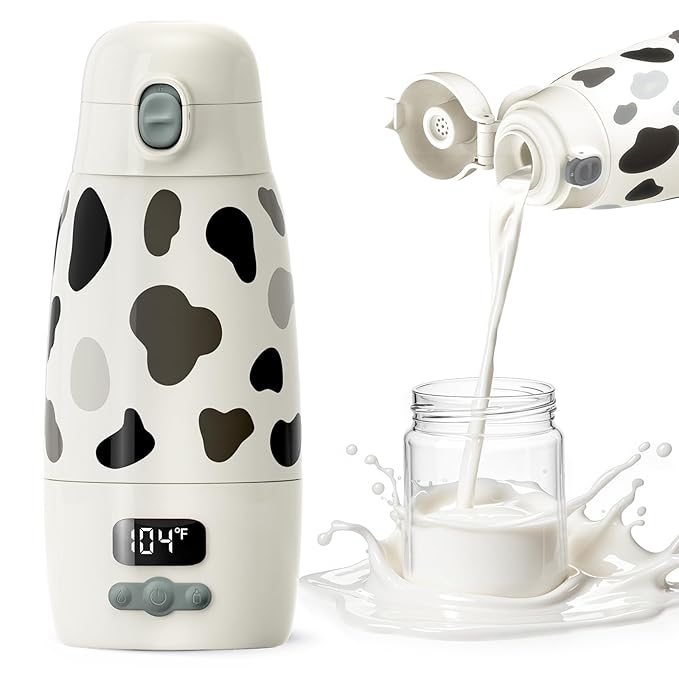 Portable Bottle Warmer for Travel,Super Fast Heating and Charging 17.5oz Large Capacity& Extended Battery Life,Bottle Warmer On The Go for Baby Essentials