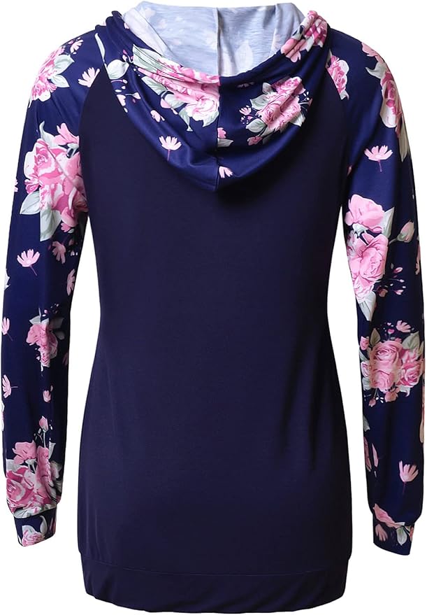 GINKANA Women's Nursing Hoodie Sweatshirt Long Sleeves Breastfeeding Maternity Tops Casual Clothes