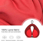 MOOB Travel Neck Pillow,Pillow for Baby Car Seat Comfortably Designed for Head, Neck, and Chin Support - Gifts for Toddler/Child/Kids,Yellow +Red