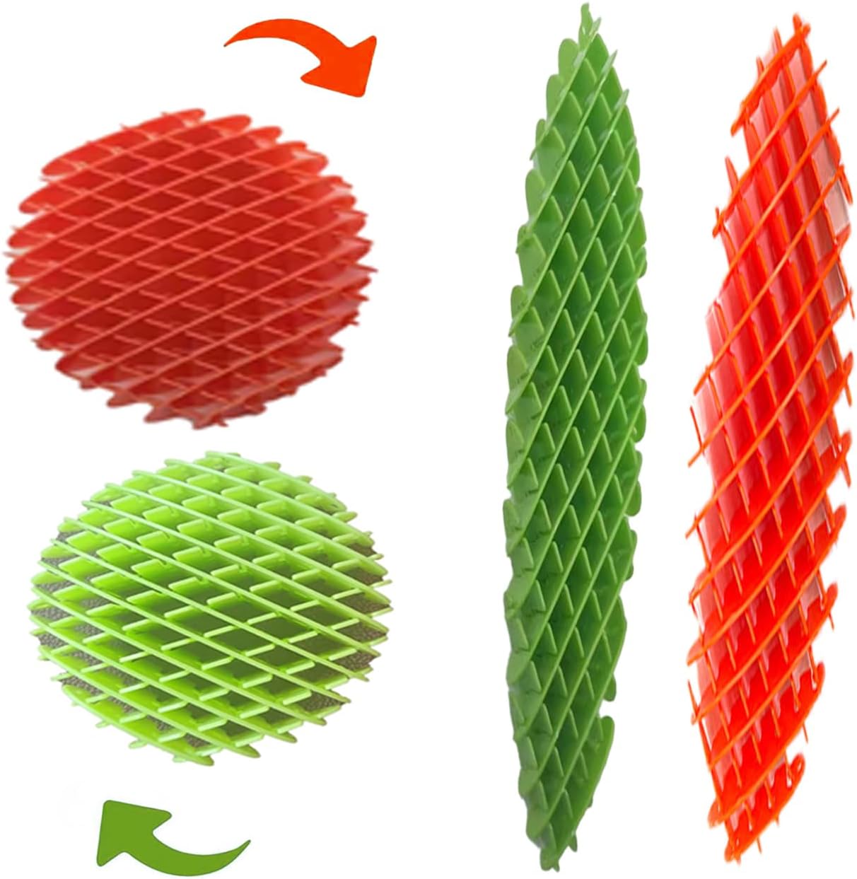 Fidget Worm Toy, Funny Pocket Fidget Toy, Resistance Fidget Toys Sensory Stress Anxiety Relief Toys (Green/Orange)