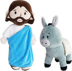 Jesus Plush Doll Guardian Mary Stuffed Baptism plushie Savior Toy for Church Sunday School Religious Easter