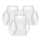 Flipping Holder Squeeze Proof Food Pouch Holder for Toddlers, Babies, Kids, Mess Free No Squeeze Juice Box Drink Holder with Easy Grip Handles and Lid - Made in USA (White 3 Pack)