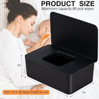 Baby Wipes Dispenser, Wipe Holder for Baby & Adult,Keeps Wet Tissue Fresh, Non-Slip Wipes Case, Flushable Wipe Container with Sealing Design Lid