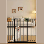 ALLAIBB Black 40.55" Extra Tall Wide 29.92-46.85" Baby Gate Pressure Mounted Walk Through Child Kids Safety Toddler Tension Pet Dog Gates with Extension for Doorways Kitchen
