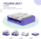 Taleco Gear Foldable Toddler Swing Set, Indoor & Outdoor Baby Swing, Kids Swing Set for Backyard, Safe and Durable Design, Grow with Your Child (Purple)