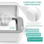 Baby Wipe Warmer, Wipe Warmer and Baby Wet Wipes Dispenser, Smart Precise Temperature Control Large Capacity Evenly Overall Heating Silence, Wipes Warmer for Babies Portable Wipe Warmer (White)