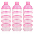 Accmor Formula Dispenser On The Go, 5 Compartments Stackable Formula Container for Travel, Baby Milk Powder Kids Snack Container, BPA Free