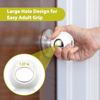 Child Proof Door Knob Covers 6 Pack Door Knob Safety Cover for Kids to Keep Kids from Opening Doors Baby Proof Door Knob Covers 2.7 Inch Large Diameter Child Safety Door Knob Cover Fit More Round Knob