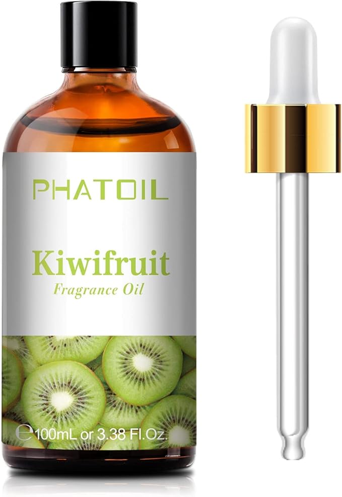PHATOIL 3.38FL.OZ Kiwifruit Fragrance Oils for Aromatherapy, Essential Oils for Diffusers for Home, Perfect for Diffuser, Yoga, Skin Care, DIY Candle and Soap Making - 100ml