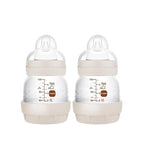 MAM Easy Start Anti-Colic Baby Bottles, Extra Slow Flow, Breastfeeding-Like Silicone Nipple Bottle, Reduces Colic, Gas, & Reflux, Easy-to-Clean, BPA-Free, Vented Baby Bottles for Newborns, 0-3 Months