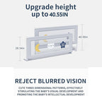 3-Piece U Type Toddler Bed Rails, Folding Baby Bed Guard for Kids, Adjustable, Safety, Convenient Bed Rails, Guard Rail for Twin, Full, Queen& King Size (Grey Cartoon, 59x78.7x78.7 Inch)