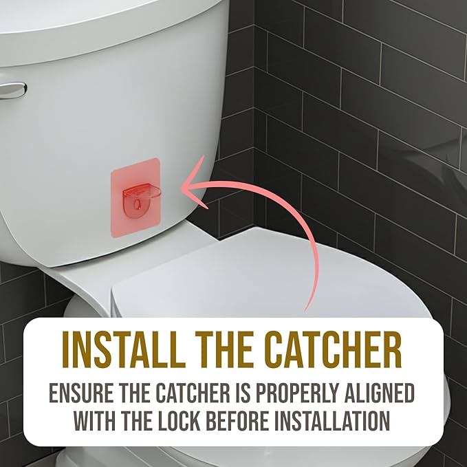 Toilet Locks Baby Proof (2 Pack) - Easy to Install, Use and Effective Toilet Baby Proofing