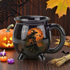 Custom Witch Cauldron Mug, Witch Themed Halloween Coffee Mug, Personalized Witches Brew Halloween Coffee Mug For Women, Besties, Family, Witches Cauldron (2 Pcs)