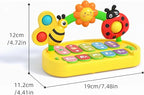 Baby Piano Toy for Kids 0-6-12-18 Months, Light Up Baby Keyboard Musical Toy with Press Pop Bubbles, 4 Modes Toddler Piano for Boys Girls Ages 1-3, Detachable & Portable Infant Toy Gift