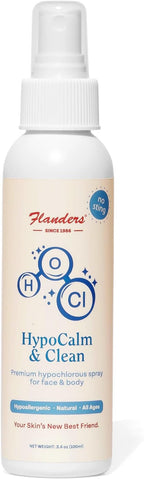 Flanders HypoCalm Hypochlorous Spray – Gentle Skin Cleansing Mist & Travel-Size Topical Solution (3.4 Fl. Oz.)