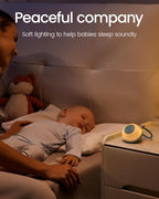 2025 Mom's Choice Awards, Portable Sound Machine for Baby Adult, AI Cry Detection, 18 Soothing Sound, Bluetooth Rechargeable White Noise Machine for Home Office Travel, Nursery Light, Cyan