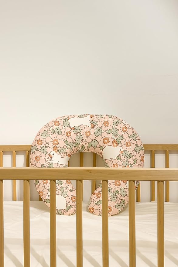 Nursing Pillow Covers 2 Pack, Breastfeeding Pillow Slipcovers Soft and Stretchy, Nursing Covers for Baby Girls Boys Newborn