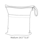 ALVABABY 2pcs Cloth Diaper Wet Dry Bags Waterproof Reusable with Two Zippered Pockets Travel Beach Pool Daycare Soiled Baby Items Yoga Gym Bag for Swimsuits or Wet Clothes LZX4344