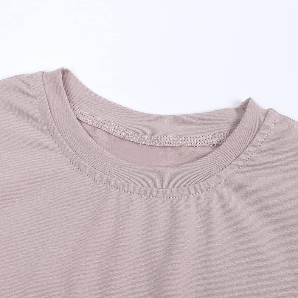 Baby Boys Girls Cotton T-Shirts 3Pack Solid Color Short Sleeve Tee Summer Crewneck Tops for Toddler Kids