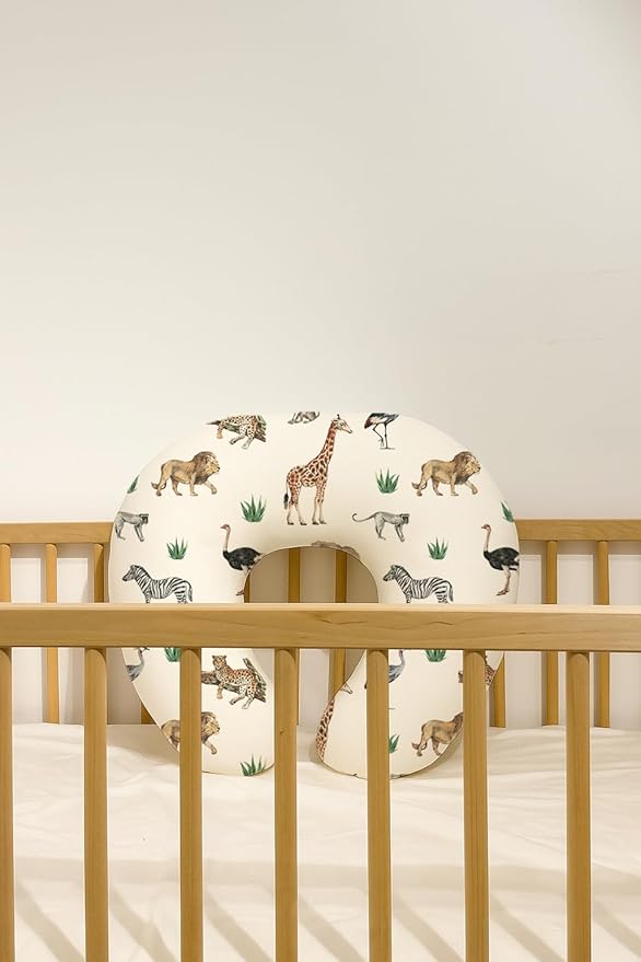 Nursing Pillow Covers 2 Pack, Breastfeeding Pillow Slipcovers Soft and Stretchy, Nursing Covers for Baby Girls Boys Newborn