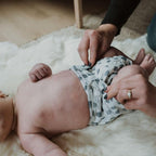 Nora's Nursery Cloth Diaper Cover, Reusable Cover with Snap Closure, Shell for Prefold, Flat, or Fitted Inserts, Includes Wet Bag - Something Blue