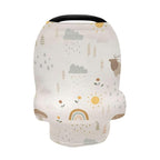 Kigai Mushroom Rainbow Baby Car Seat Covers for Newborn, Breathable Nursing Cover for Breastfeeding Moms, Baby Stroller/Shopping Cart/Stretchy Carseat Cover for Boy & Girl