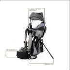ClevrPlus Canyonero Camping Baby Backpack Hiking Kid Toddler Child Carrier with Stand and Sun Shade Visor, Black