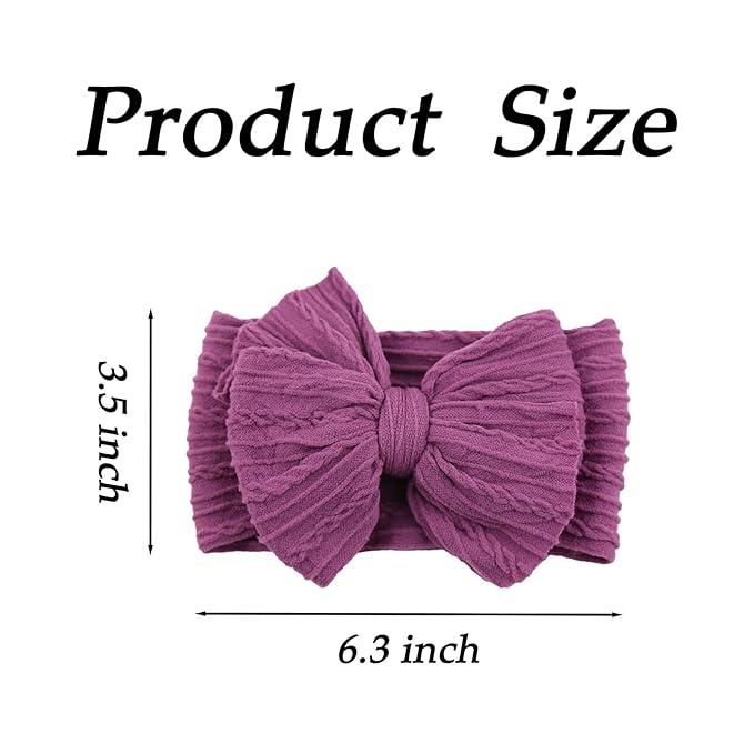 Halloween Baby Bows Headbands Nylon Hairbands Baby Girl Bows Hair Accessories for Infant Toddler Essentials (Orange Black Purple, mid)