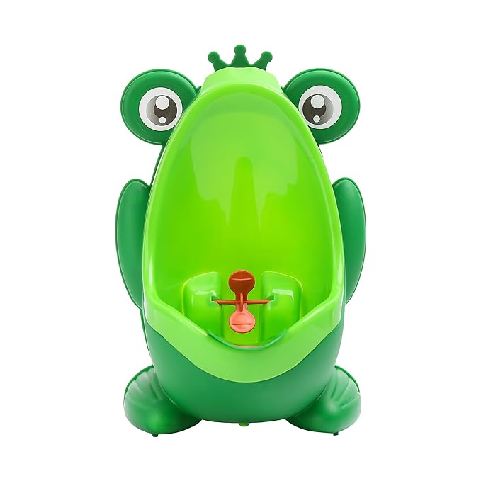 Urinal for Toddlers Boys with Frog Funny Aiming Target,Frog Urinal Potty Training (CrownFrog)
