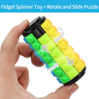 Rotate and Slide Puzzle, Finger Spinner Puzzle, Fidget Toys, Decompression Toy, 8 Colors,7 Layers, Educational Sensory Toy for Kids Adults (8 Colors X 7 Layers)