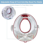 ANGELBLISS Baby Potty Training Toilet Seat with Soft Cushion Handles, Haute Collection, Double Anti-Slip Design and Splash Guard for Boys and Girls (Dark Pink)
