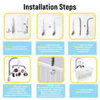 Montessori Mobile Baby for Crib,Black and White Baby Crib Mobile with Music for Boys & Girls,High Contrast Hanging Crib Toys, Newborn Visual Stimulation to Engage