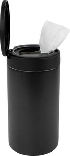 Spectrum Disinfecting Wipes Container with Push Button Lid - Refillable Dispenser for Bathroom, Kitchen, Classroom, Countertop, & Home - Stainless Steel & Rust-Resistant Disinfectant Wipes Holder