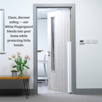 Cardea Child Safety Door Finger Pinch Guard Hinge Protector for The Front of The Door – White (2 Pack)