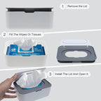 Flushable Wipes Dispenser Compatible with Cottonelle Leak-Proof&Dust-Free,Easy Access&Space-Saving,1PC