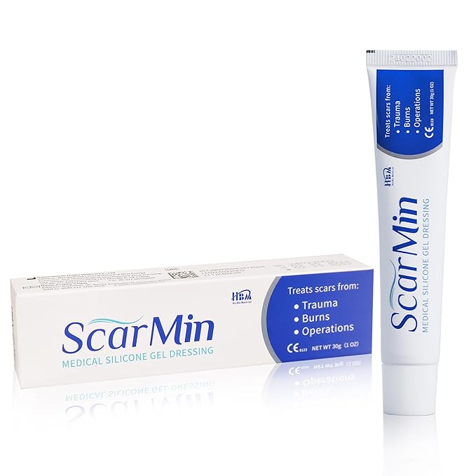 HBM Medical Grade Silicone Scar Gel, Advanced Scar Removal Cream for Old & New Scars, Stretch Marks, Surgical Scars, Keloids, Acne, C-Section & Burn Scars, 30g