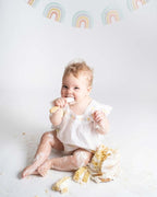 Avanchy Baby Spoons 5 Bamboo and Silicone Set, Self Feeding Food Utensils, 4 Months Baby Led Weaning, 5 Pack W/Pink