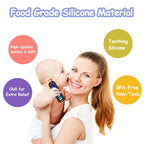 Baby Teething Toys, Food Grade Silicone Teether for Babies 3 6 12 18 Months, TV Remote Shape Toddlers Chew Toys, Freezer BPA Free (Black RC)