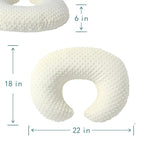 Nursing Pillow and Positioner, Breastfeeding, Bottle Feeding, Baby Sitting Support with Removable Ultra Soft Cover, Tummy Time Support for Baby Boys and Girls (Tender Yellow)