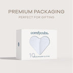 Comfy Cubs Muslin Burp Cloths 20" x 10", Pack of 10 - Large, 6-Layer, Ultra Absorbent 100% Cotton for Baby Drool and Messes - Soft, Safe & Gentle Baby Burp Cloths for Boys & Girls - White