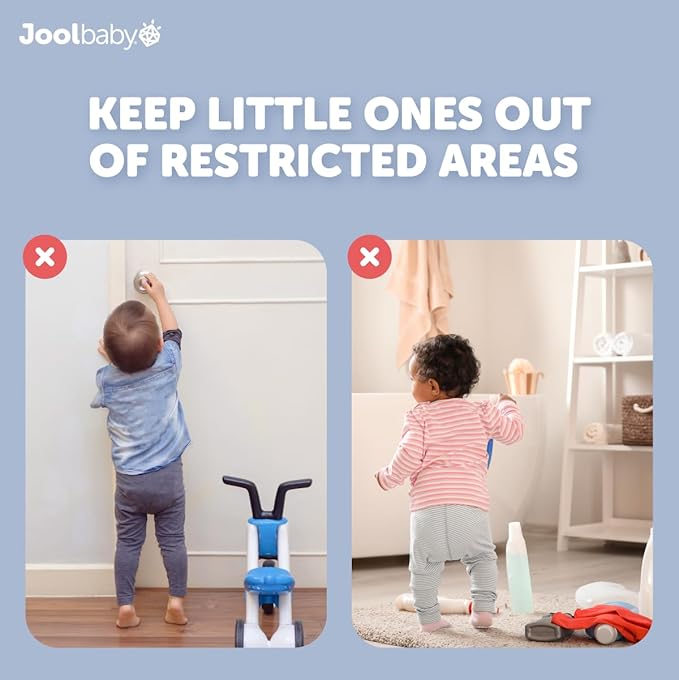 Jool Baby Door Knob Child Safety Covers (4 Pack) Prevent Kids from Opening Doors – Easy to Install