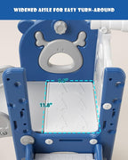 XJD 7 in 1 Toddler Slide, Kids Indoor Slide for Toddlers 12 to 36 Months, New Upgrade with Golf, Basketball Hoop for Indoor Outdoor Playset,Toddler Playground (Blue Gley)