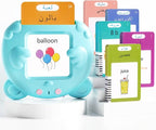 Arabic and English Talking Flash Cards for Toddlers, 510 Sight Words Bilingual Learning Toys for Children, Autism Pocket Speech Therapy Toys, Arabic Vocabulary Educational Flashcards