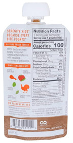Serenity Kids Bone Broth Puree Made With Organic Veggies | Clean Label Project Purity Award Certified | 3.5 Ounce BPA-Free Pouch | Free Range Turkey Bolognese | 1 Count (Pack of 3)