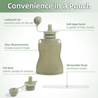 Reusable Baby Food Pouches with Straws, 4 Pack Refillable Silicone Squeezable Pouch for Kids Toddlers, BPA Free, Baby Food Storage Containers for Make Homemade, 5 oz