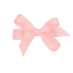 Wee Ones Girls' Plain Wrap Classic Grosgrain Hair Bows on a WeeStay No-Slip Hair Clip, Handmade, Baby, Light Pink