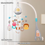 nicknack Baby Crib Mobile with Music and Light, Musical Nursery Mobile for Infants Newborn Gift 0-12 Months, Babies Bassinet Mobile with Remote Control